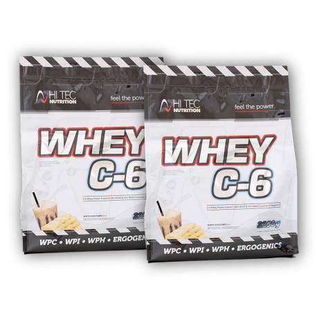 2x Whey C6 CFM 100% <b>whey</b> protein 2250g - kokos