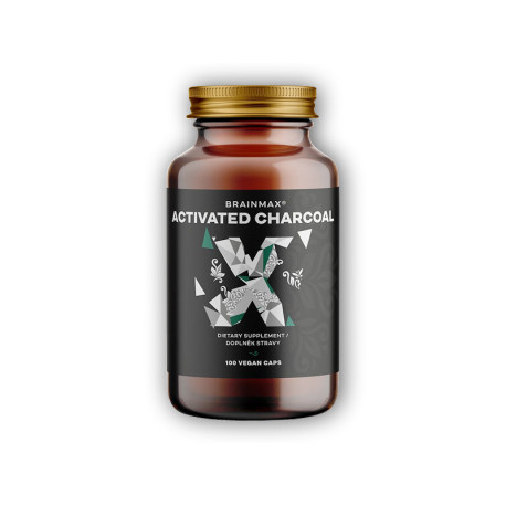 Activated Charcoal aktivní uhlí z kokos. skořápek 575mg 100 rostl. kapslí