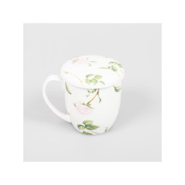 Carmani hrnček s vrchnákom 370 ml - Roses 4427