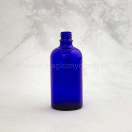 Modrá sklenená fľaša - 100ml, vnútorný priemer 18 mm