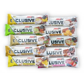 12x Exkluzívna proteínová tyčinka 85g MIX - koláč z arašidového masla
