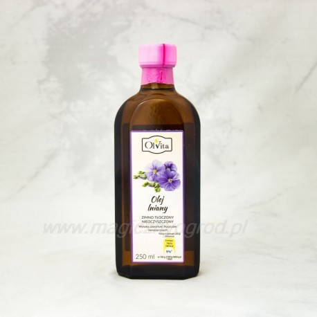 Ľanový olej lisovaný zastudena Olvita 250 ml